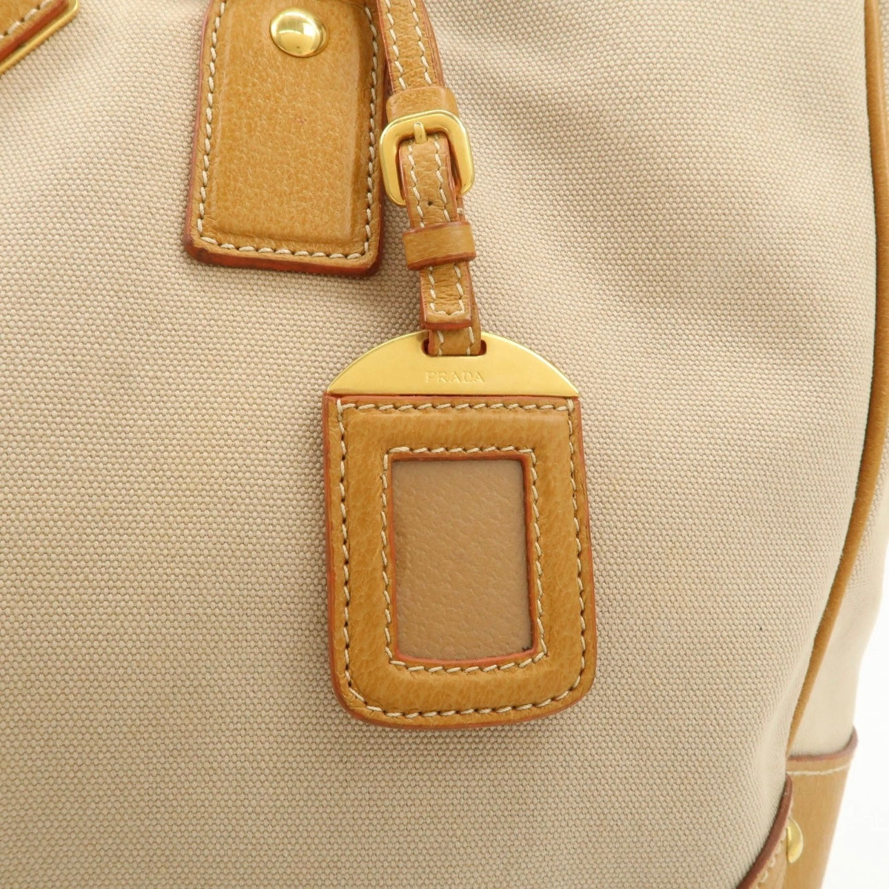 PRADA Leather Canvas shoulder& hand bag