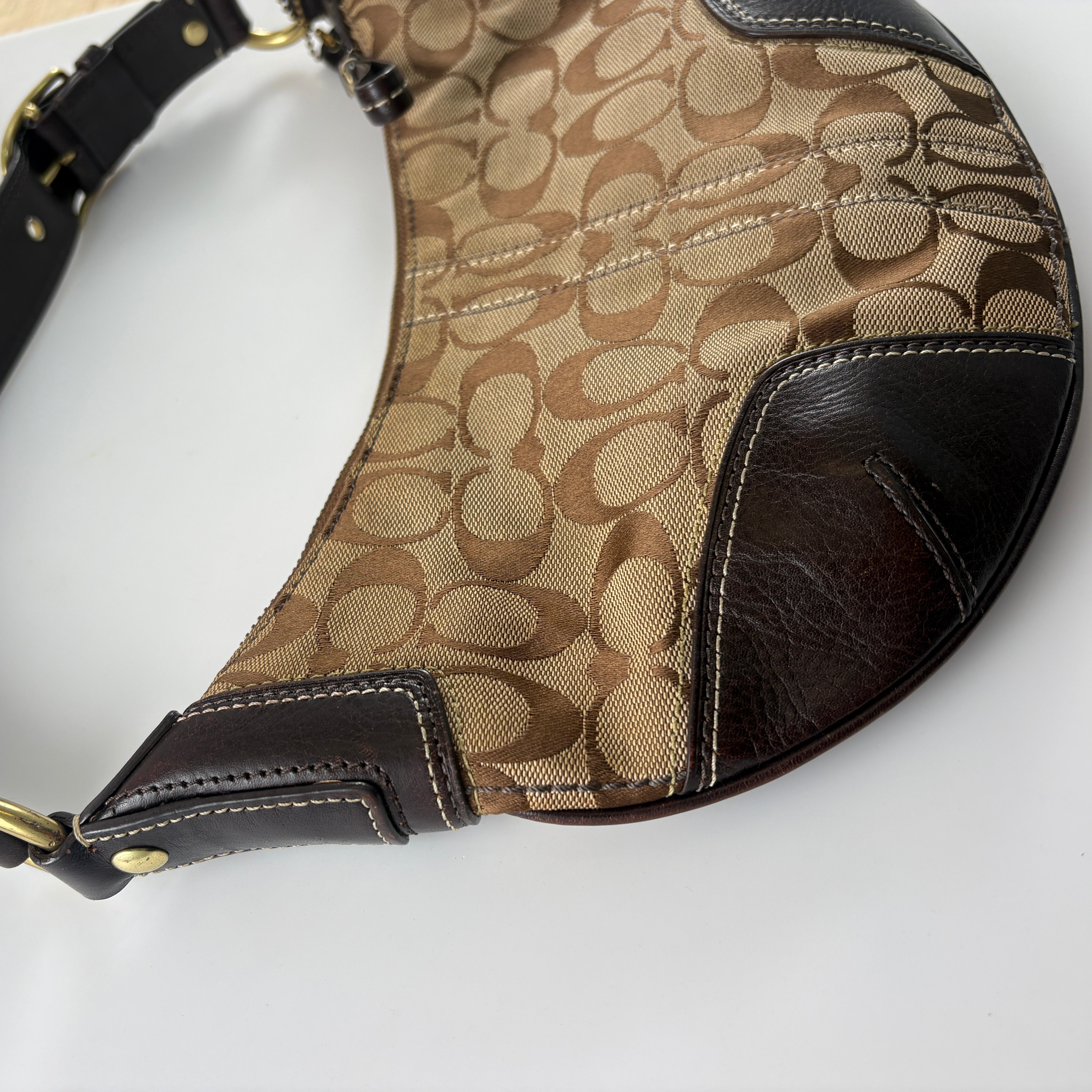 Coach Signature brown shoulder bag