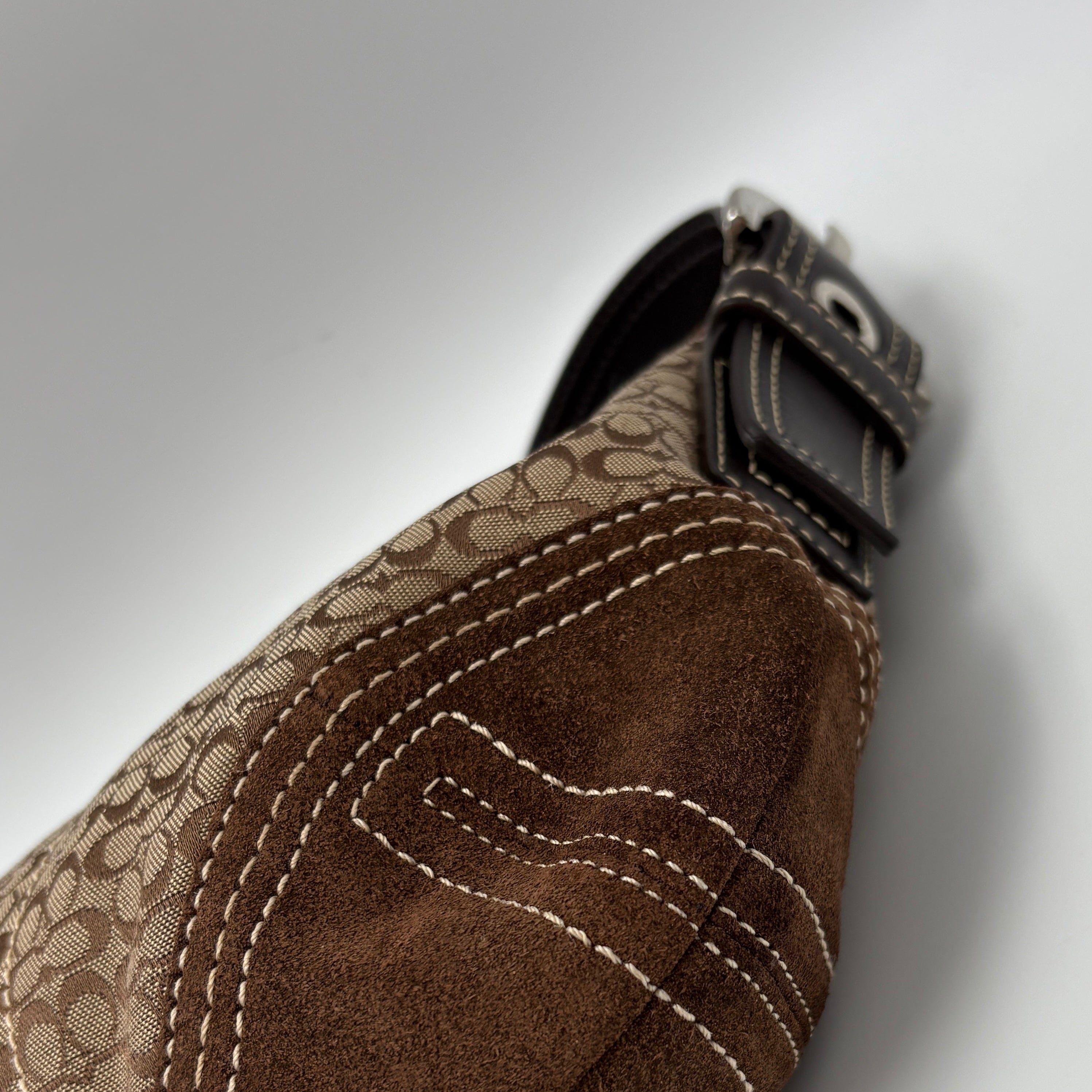 Coach Signature Suede brown bag