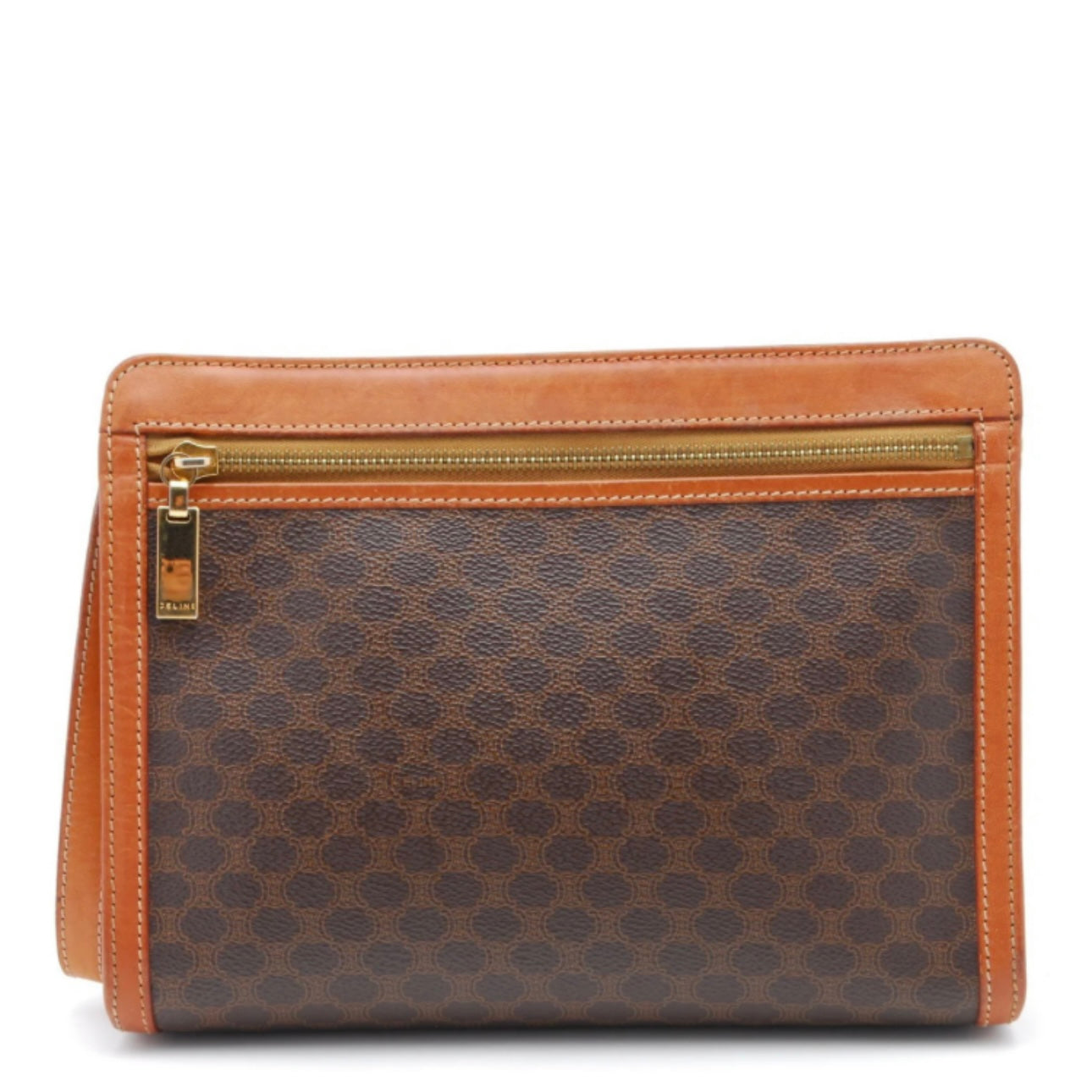 Celine Macadam Clutch Bag - Brown, PVC Leather