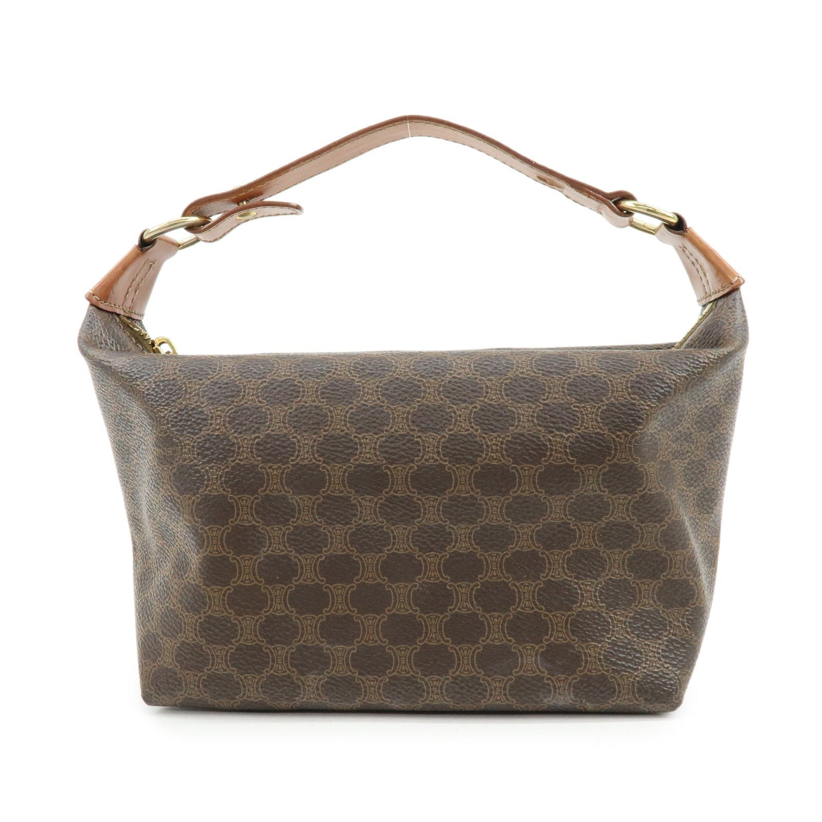 Celine Macadam Hand Bag - Brown, PVC Leather 
