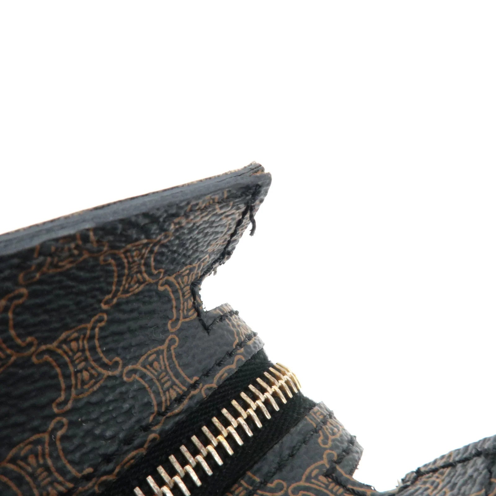 Celine Macadam Tote Bag - Black Brown, PVC Leather