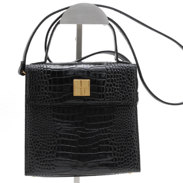Saint Laurent Yves Saint Laurent 2Way Hand Shoulder Bag - Black, Leather