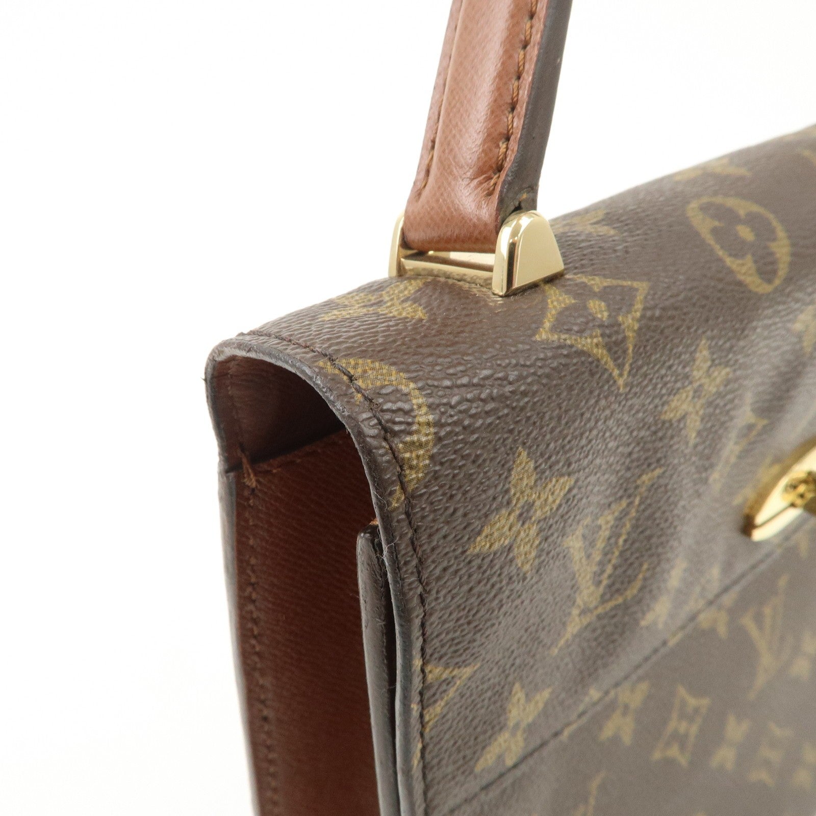 Louis Vuitton Malesherbes Hand Bag - Brown, Monogram Canvas