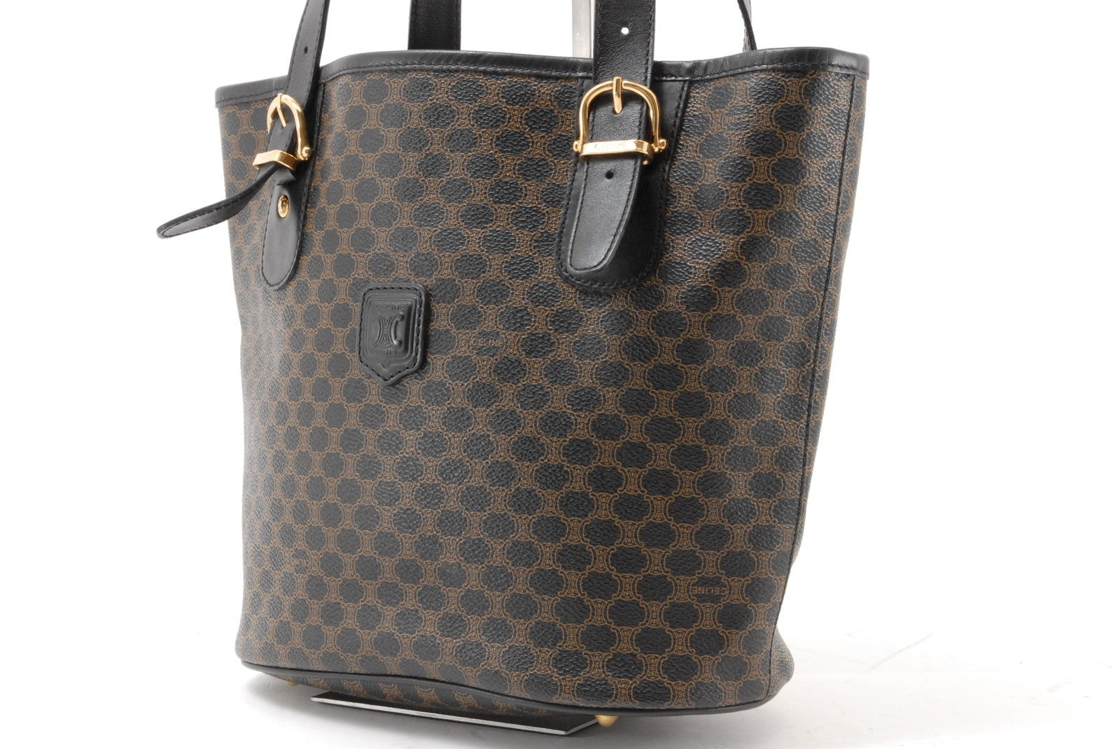 Celine Macadam Tote Bag - Black, PVC Coated Canvas