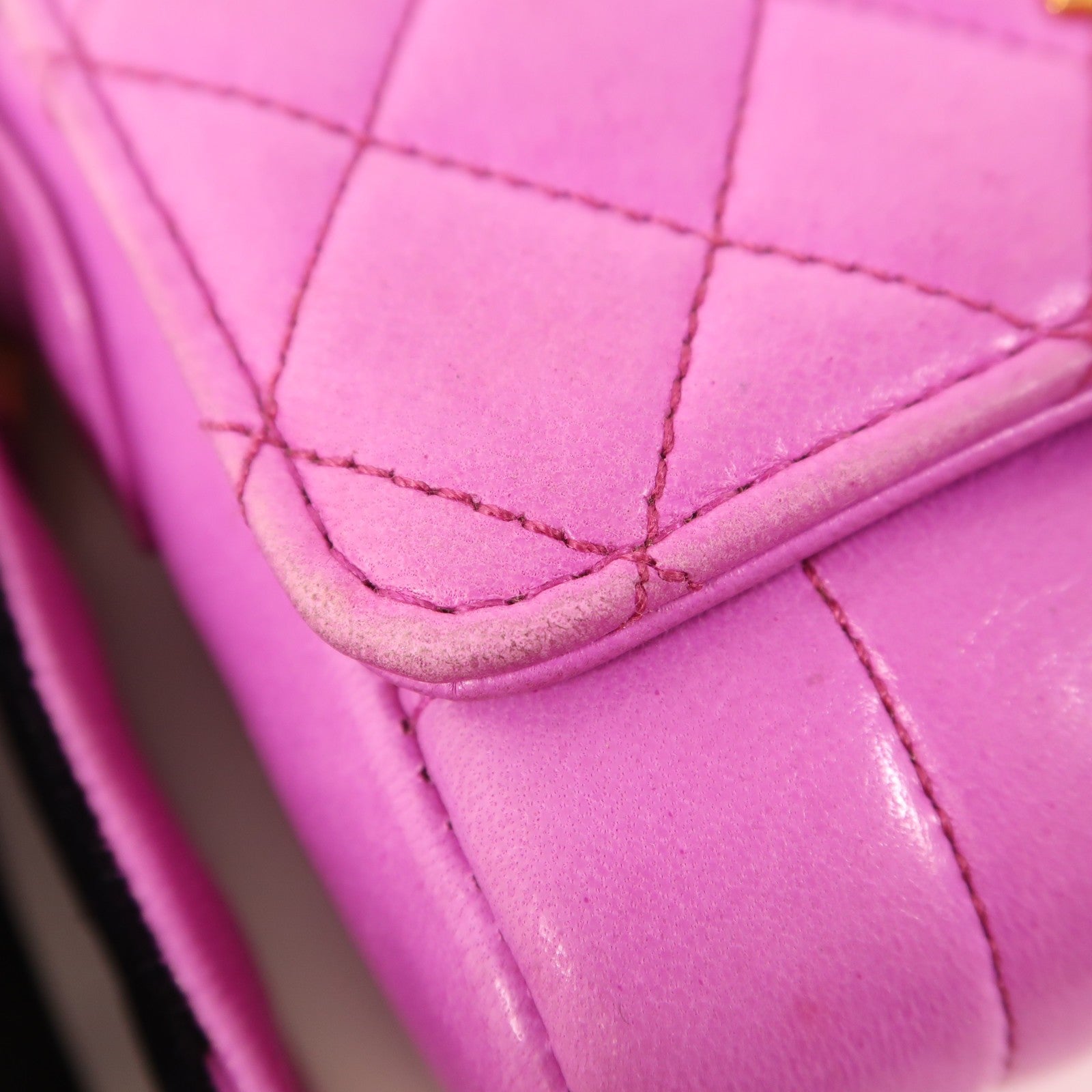 Chanel CC GHW Shoulder Bag - Purple, Calfskin Leather