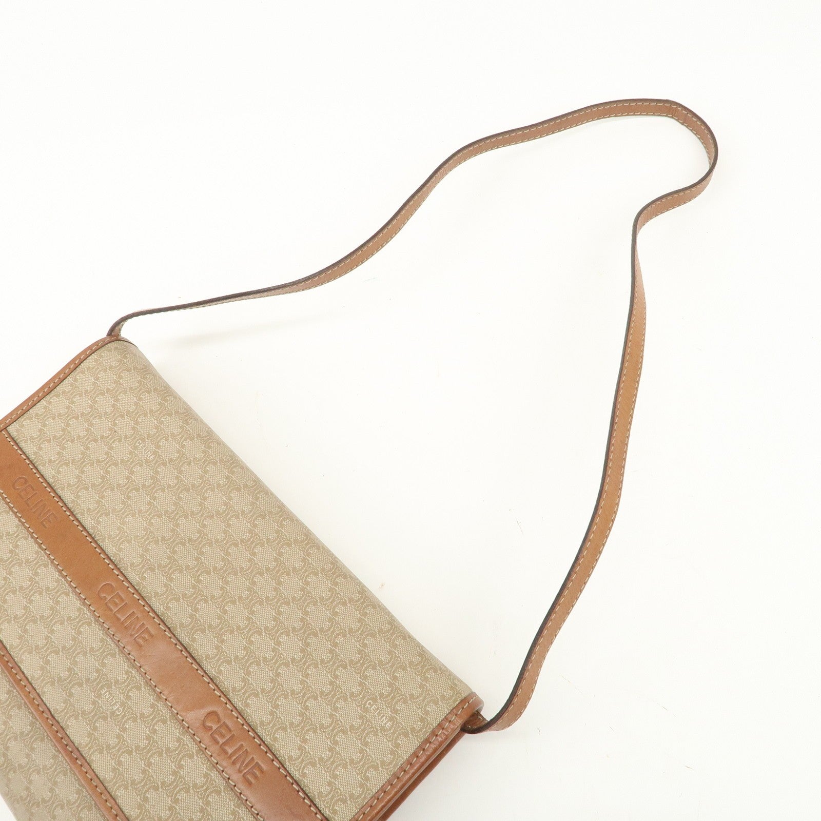 Celine Macadam 2Way Shoulder Bag - Beige, Leather