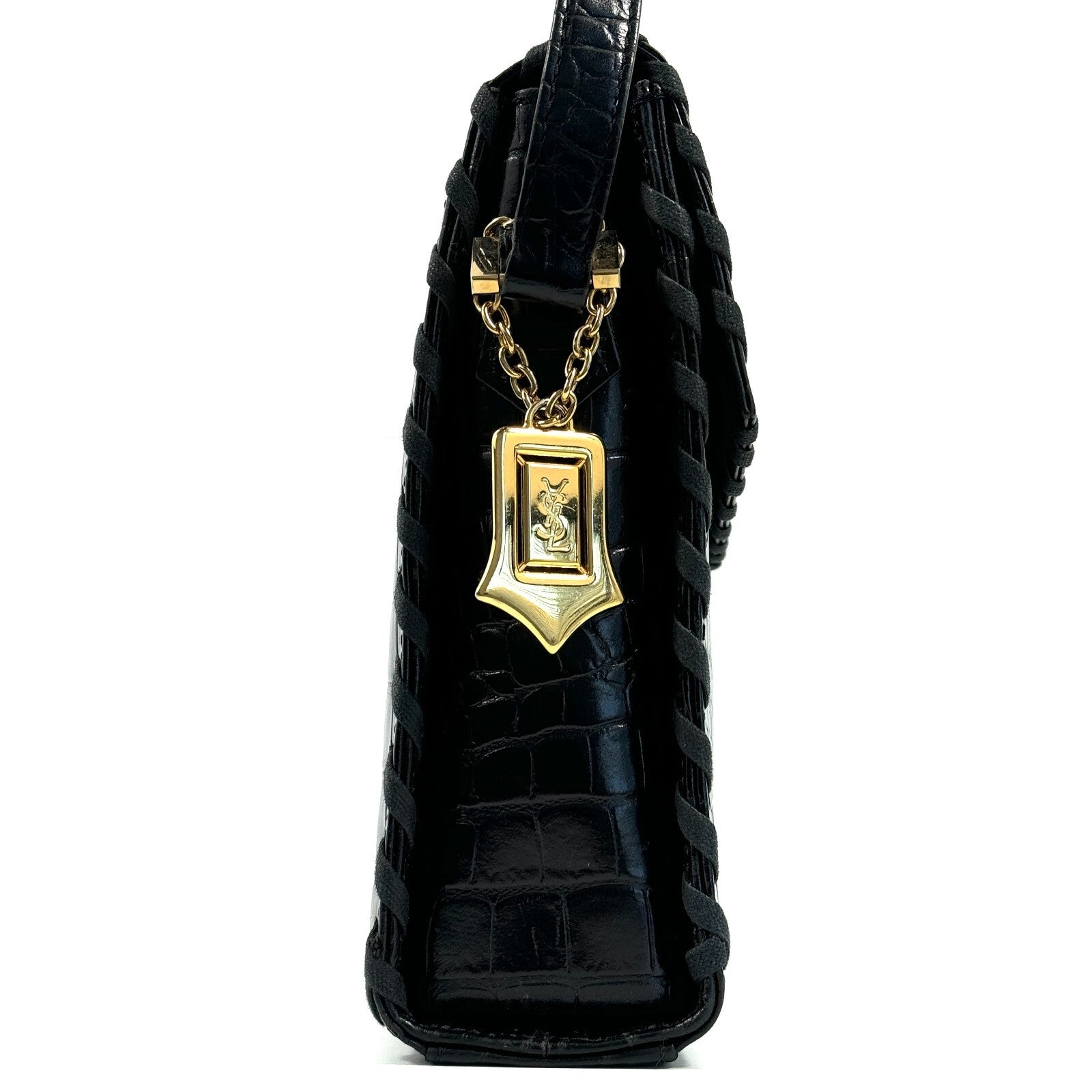 Saint Laurent YSL Shoulder Bag - Black, Leather 