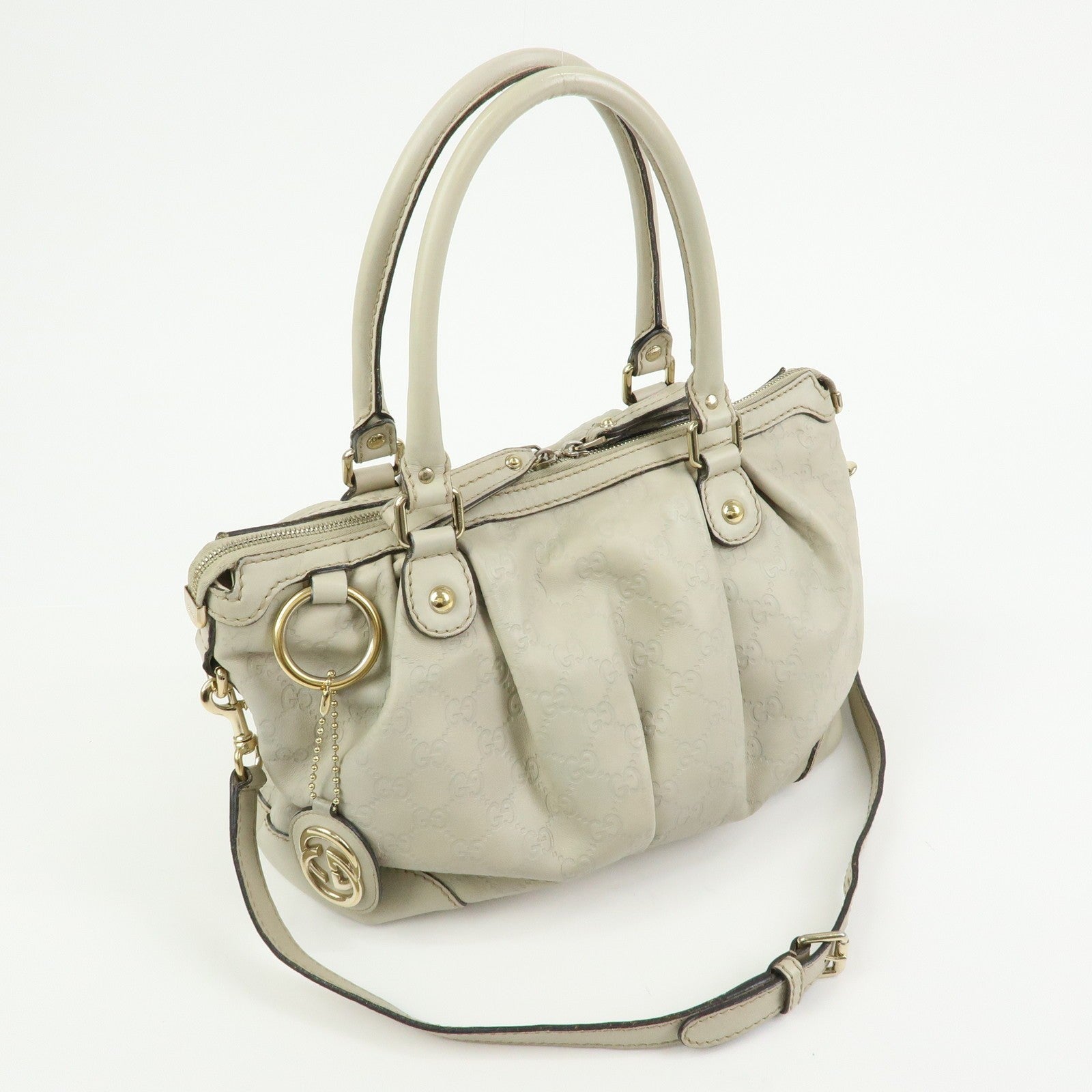 Gucci Sukey 2Way Hand Bag - Ivory, Guccissima Leather