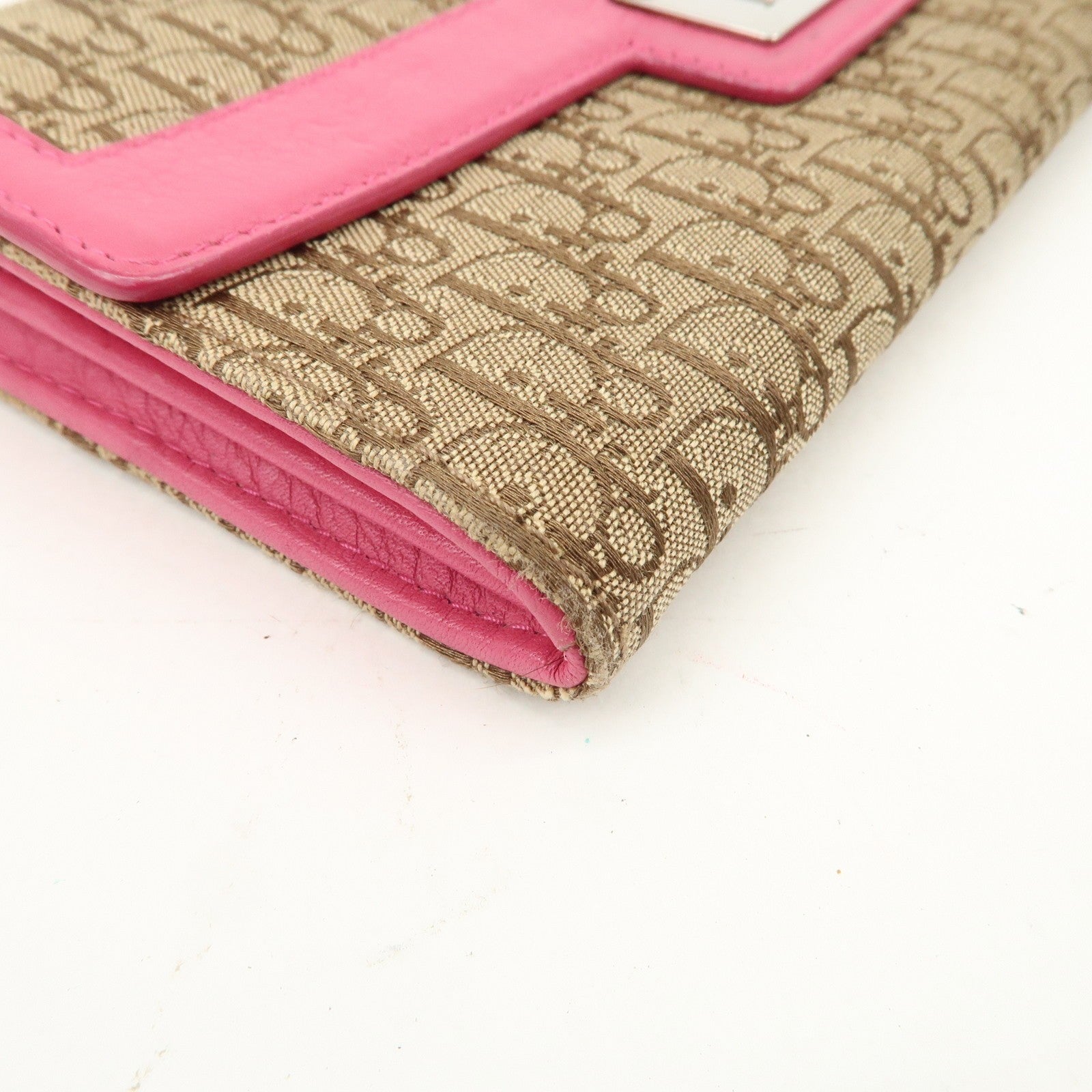 Christian Dior Trotter Wallet - Pink, Canvas Leather