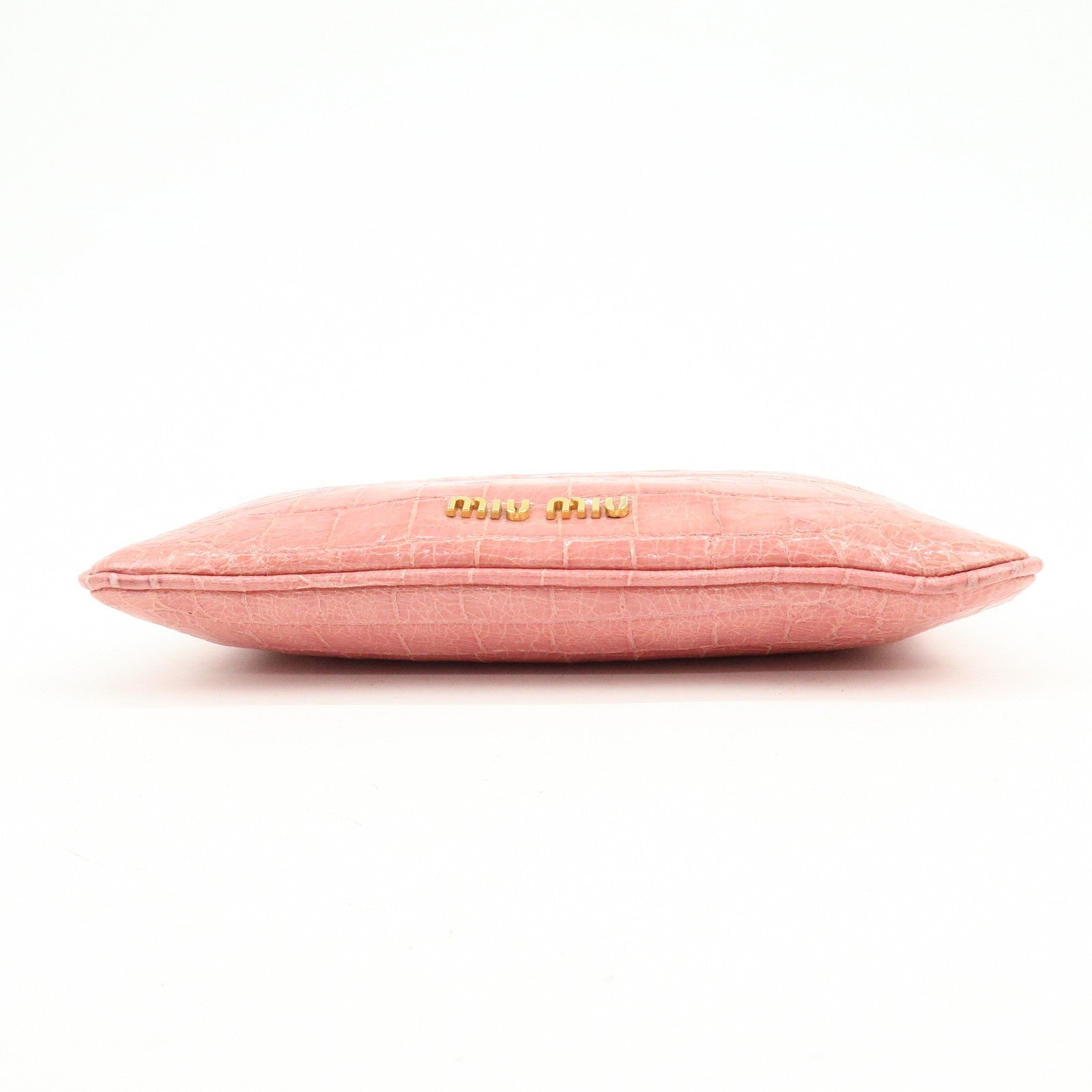 Miu Miu Embossed Leather Crossbody Bag - Pink, Leather