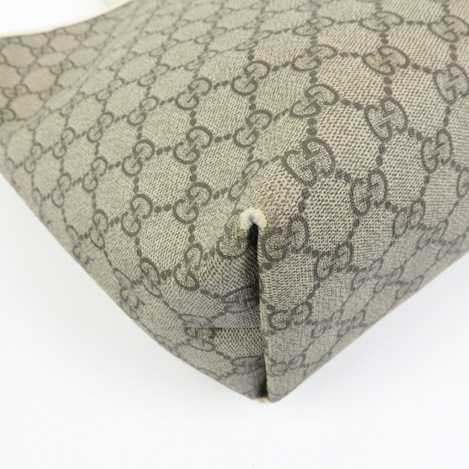 Gucci Tote Bag - Beige White, GG Supreme Leather 