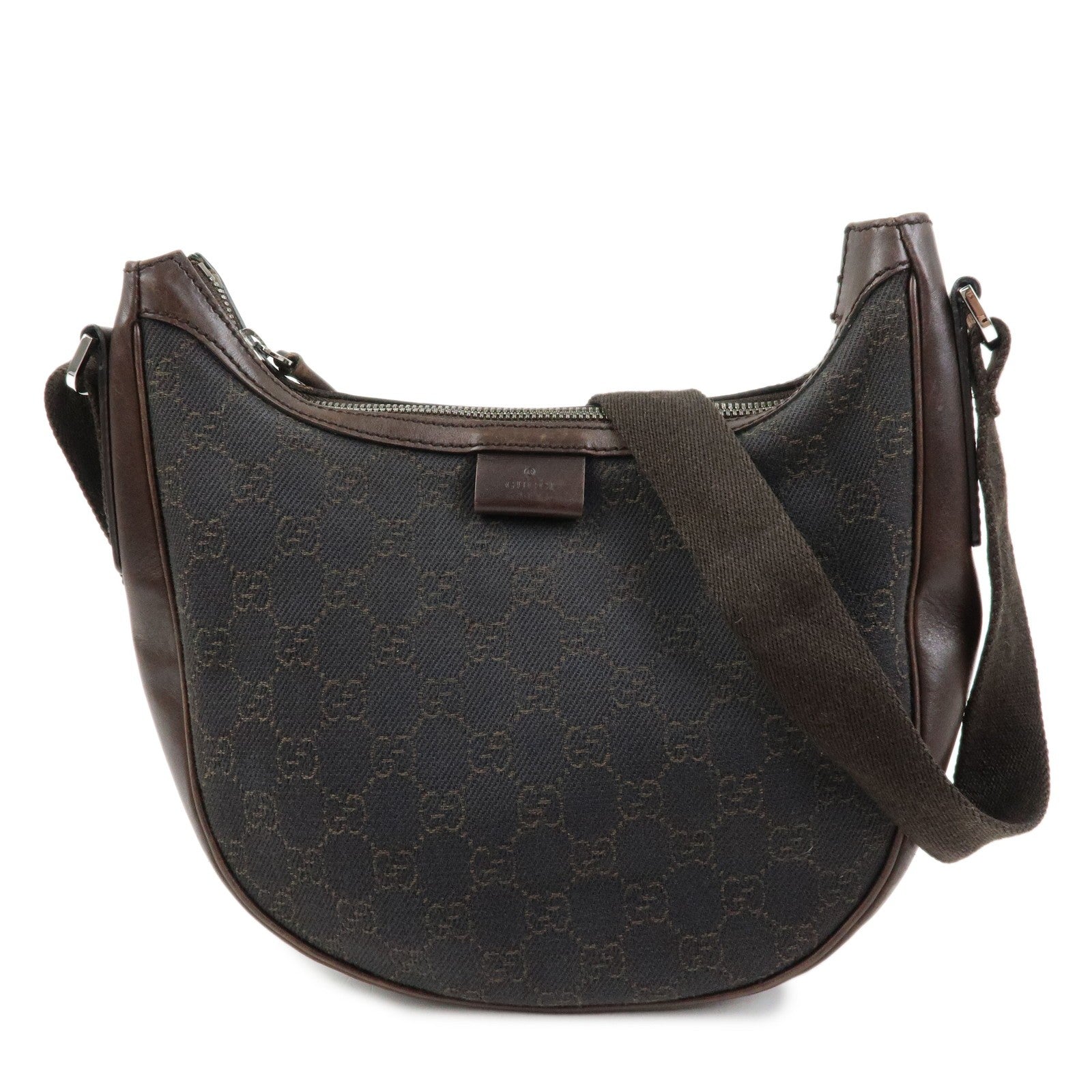Gucci Shoulder Bag - Dark Brown, Denim, Leather