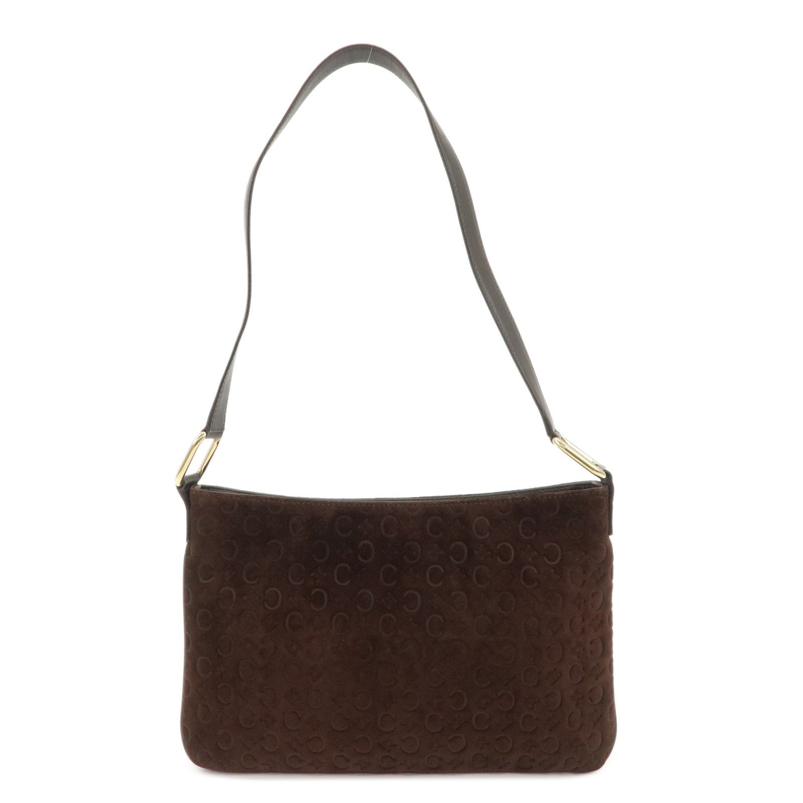 Celine C Macadam Shoulder Bag - Brown, Suede Leather