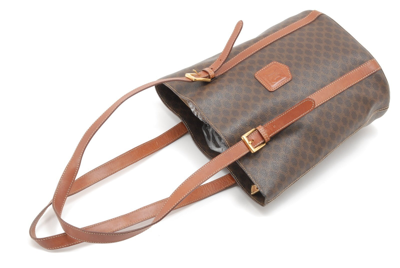 Celine Macadam Tote Bag - Brown, PVC Coated Canvas