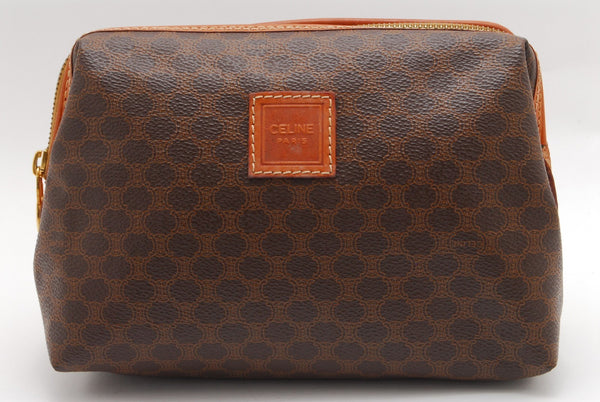Celine Macadam Pouch - Brown, PVC Leather 