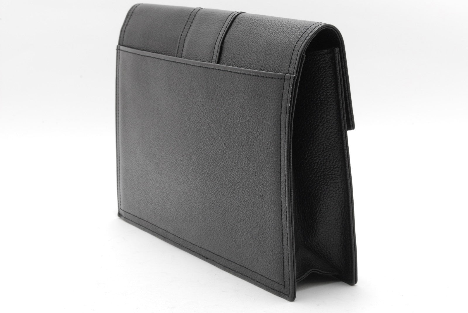 Saint Laurent YSL Clutch - Black, Leather 