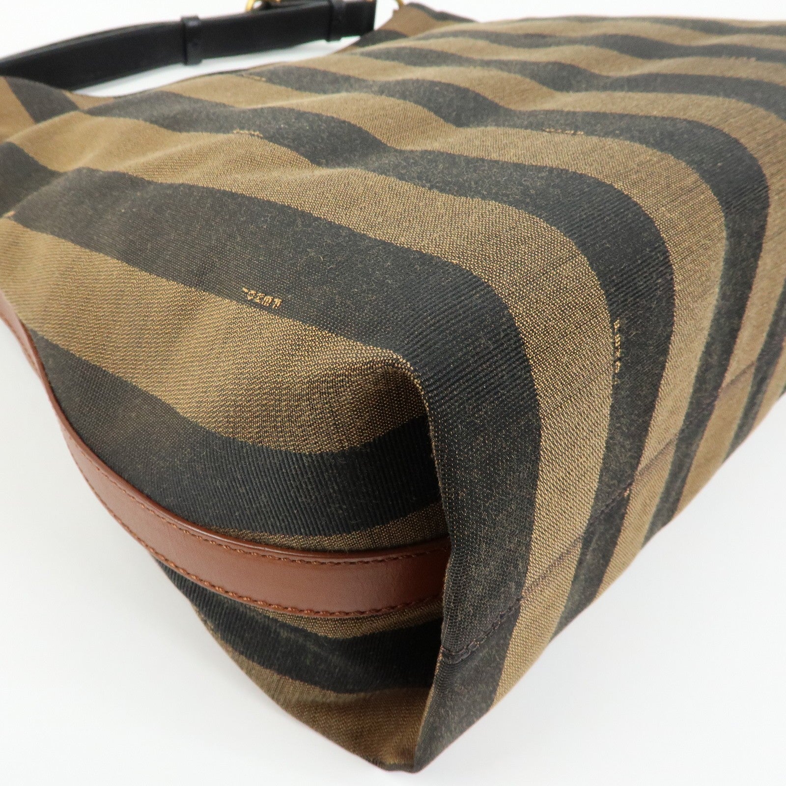 Fendi 8BR653 Shoulder Bag - Brown, Black, Canvas, Leather