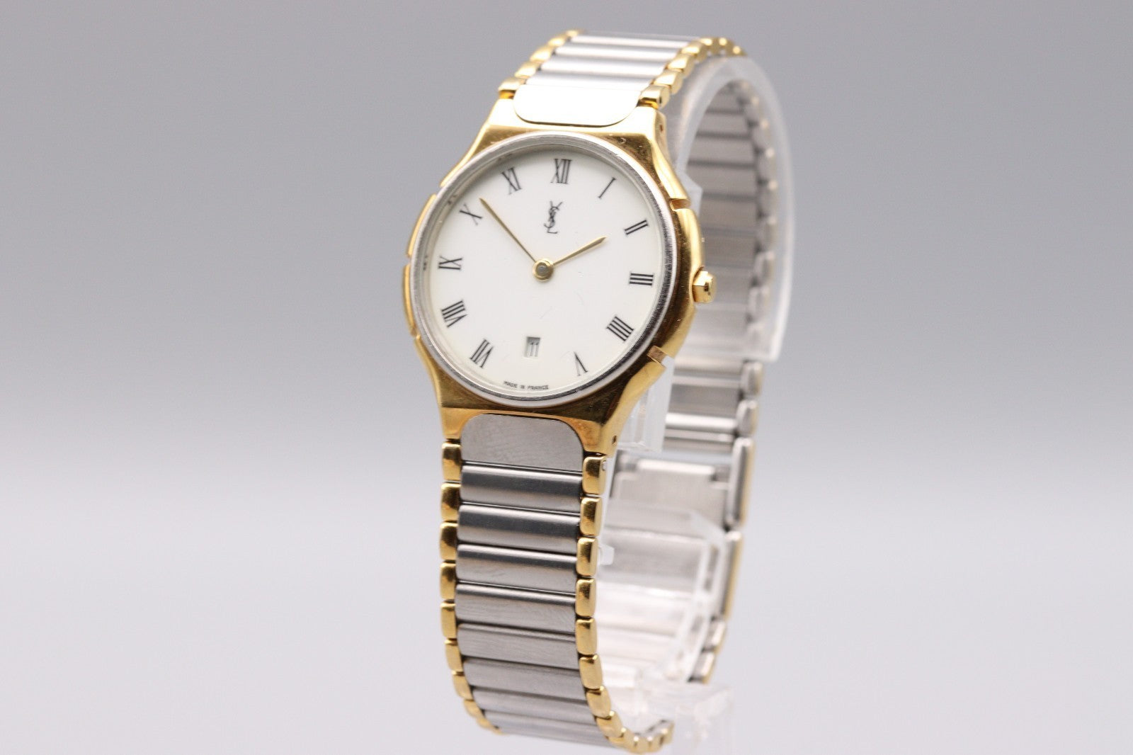 Yves Saint Laurent Vintage Quartz Watch - White, Stainless Steel
