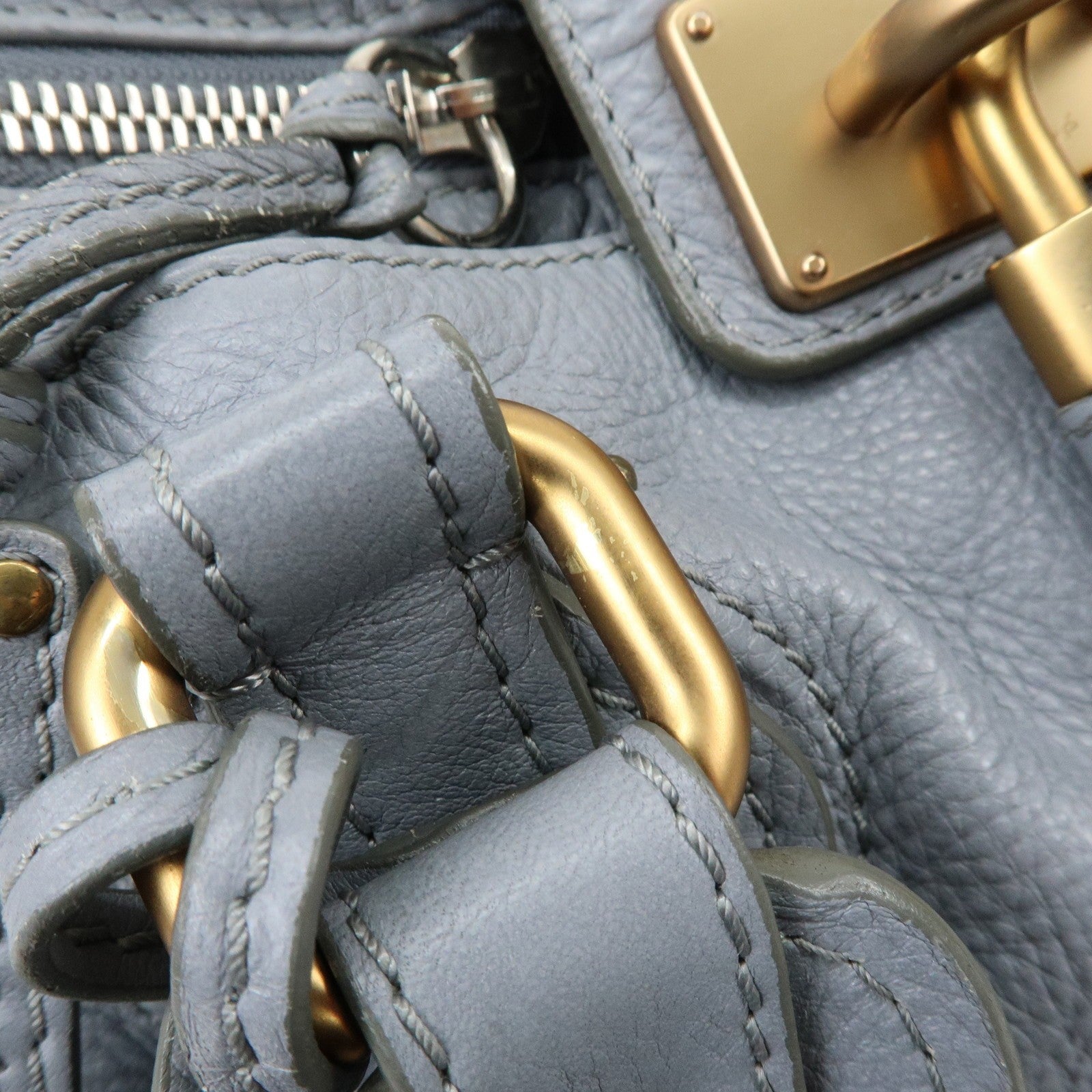 Chloe Paddington Hand Bag - Gray, Leather