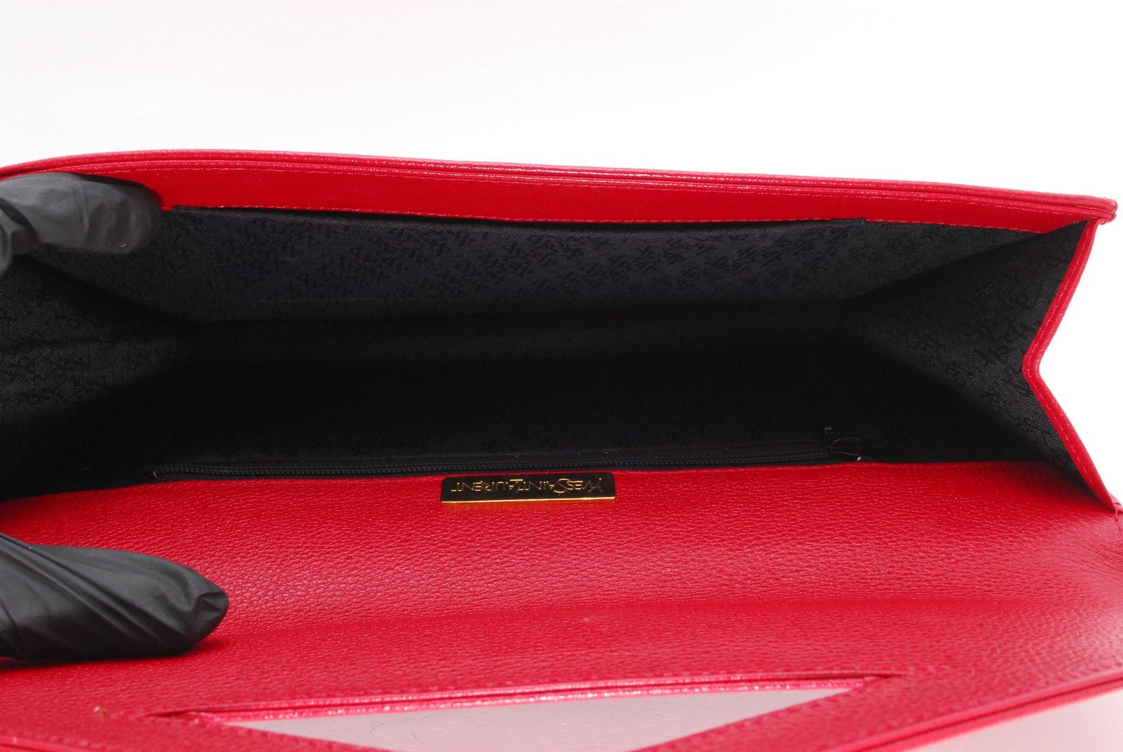 Saint Laurent Yves Clutch Bag - Red, Leather 
