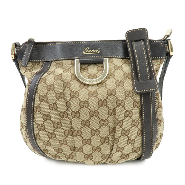 Gucci 203257 Shoulder Crossbody Bag - Brown, GG Canvas, Leather