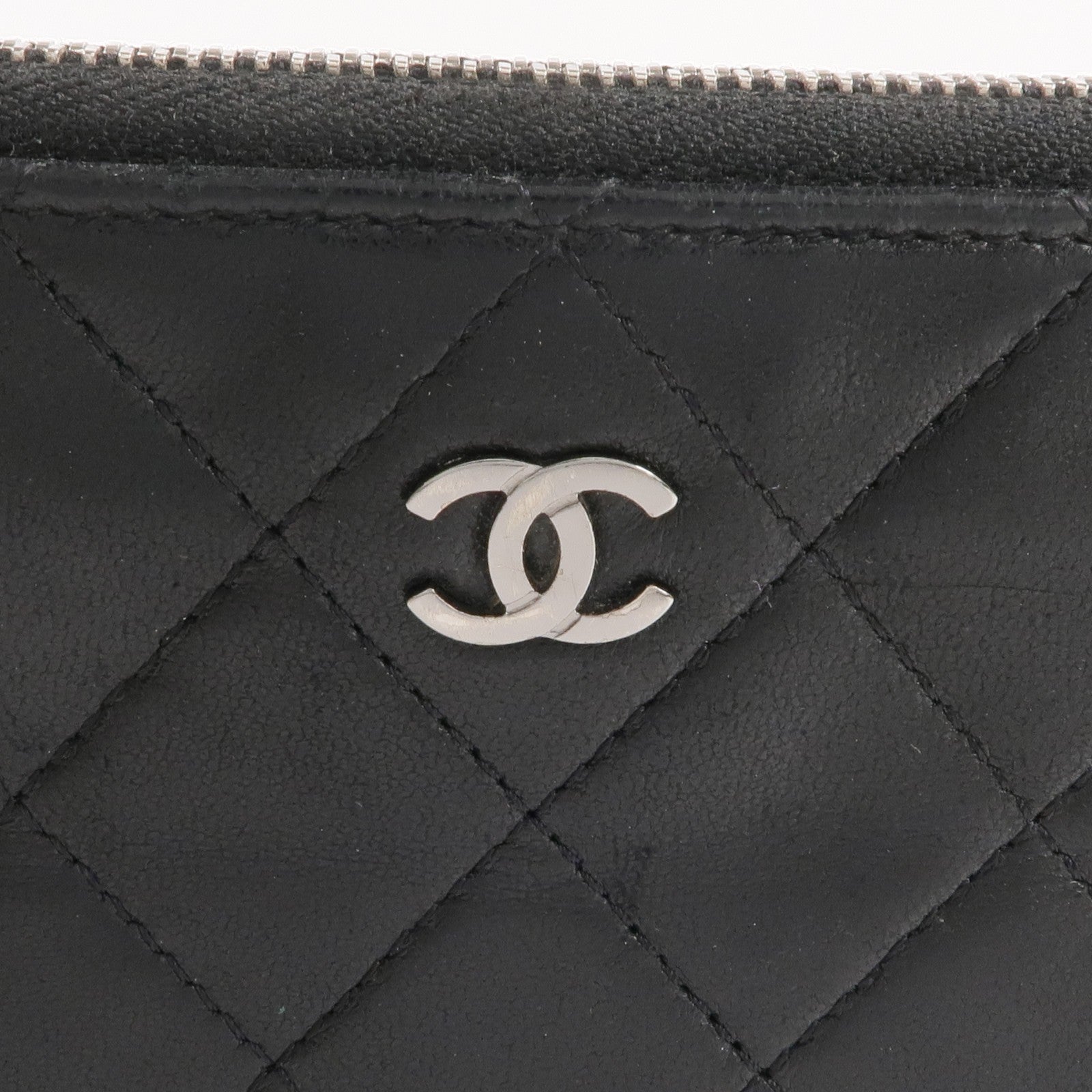 Chanel CC SHW Long Wallet - Black, Lambskin Leather