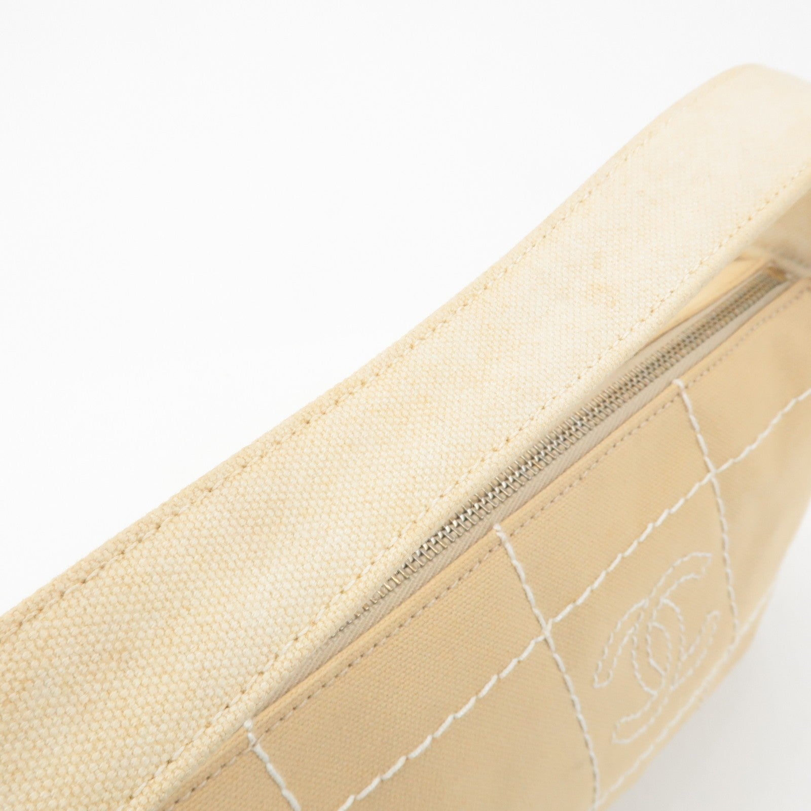 Chanel Wild Stitch Shoulder Bag - Beige, Canvas