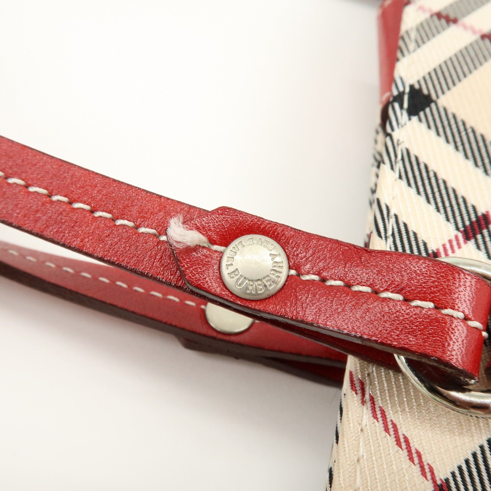 Burberry Blue Label Nova Plaid Tote Bag - Beige, Nylon and Leather