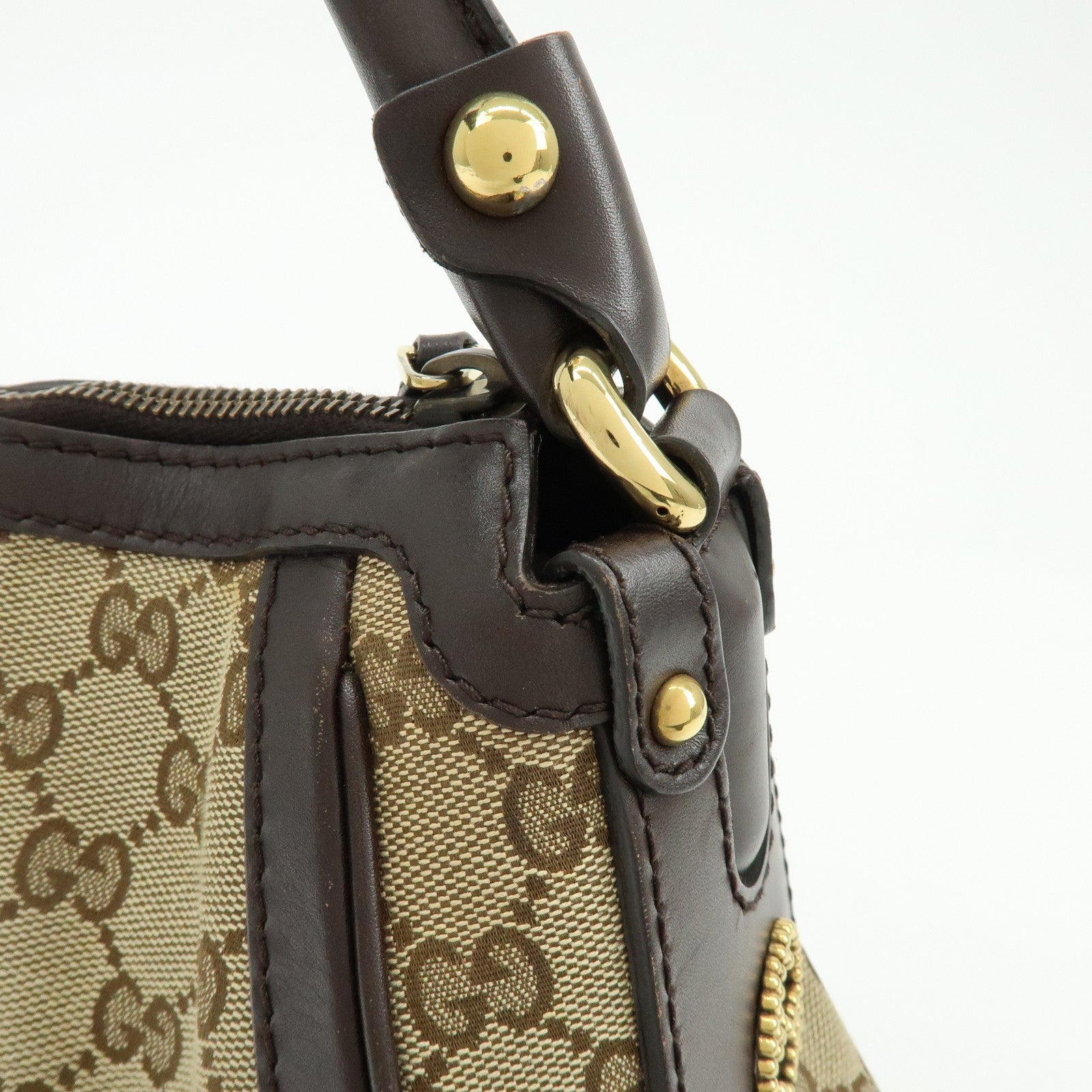 Gucci Shoulder Bag - Beige, Canvas and Leather