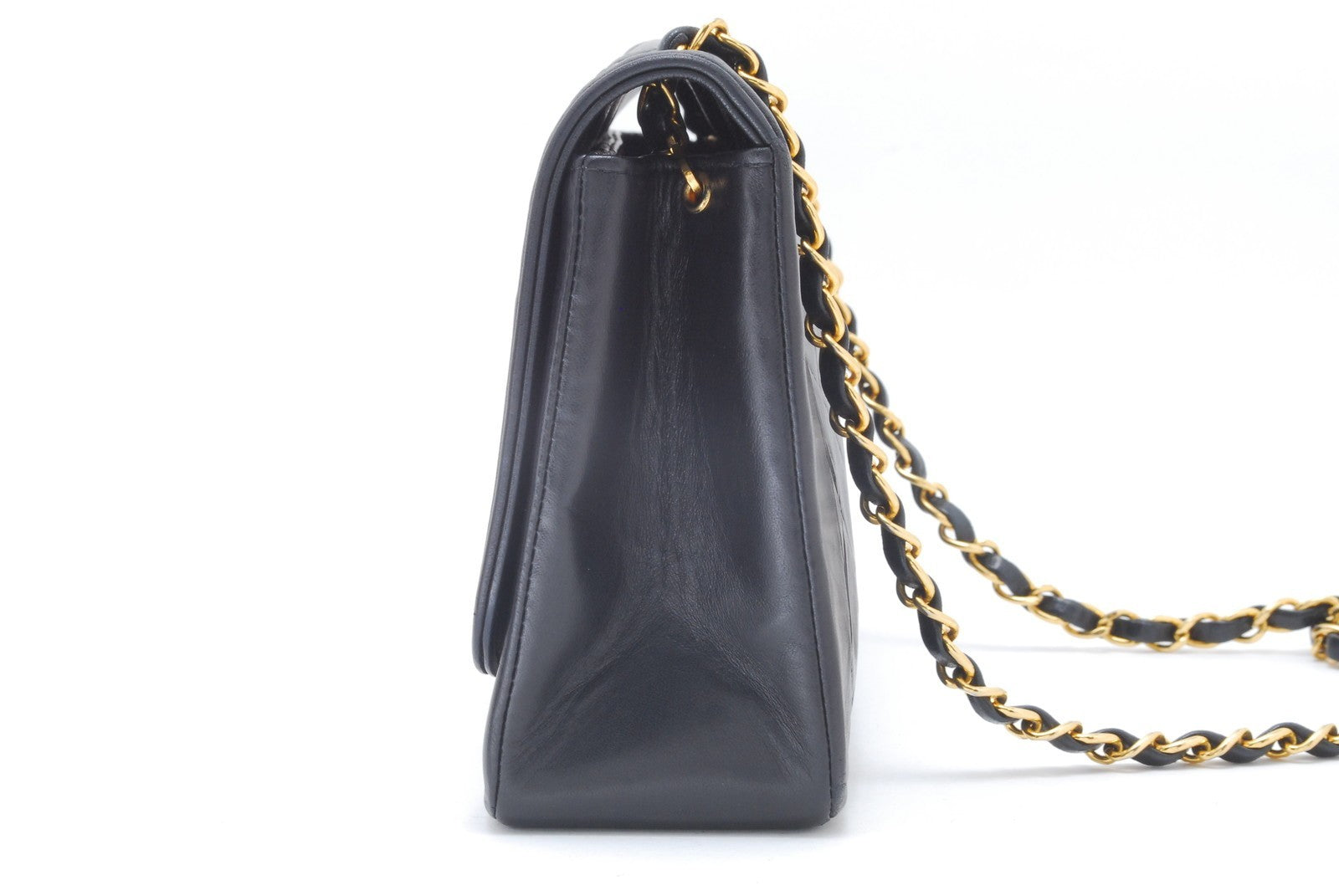 CHANEL Matelasse Chain Shoulder Bag - Dark Navy, Leather