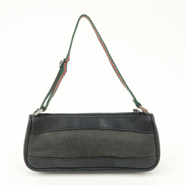 Gucci Sherry Accessory Pouch - Black, Canvas, Leather