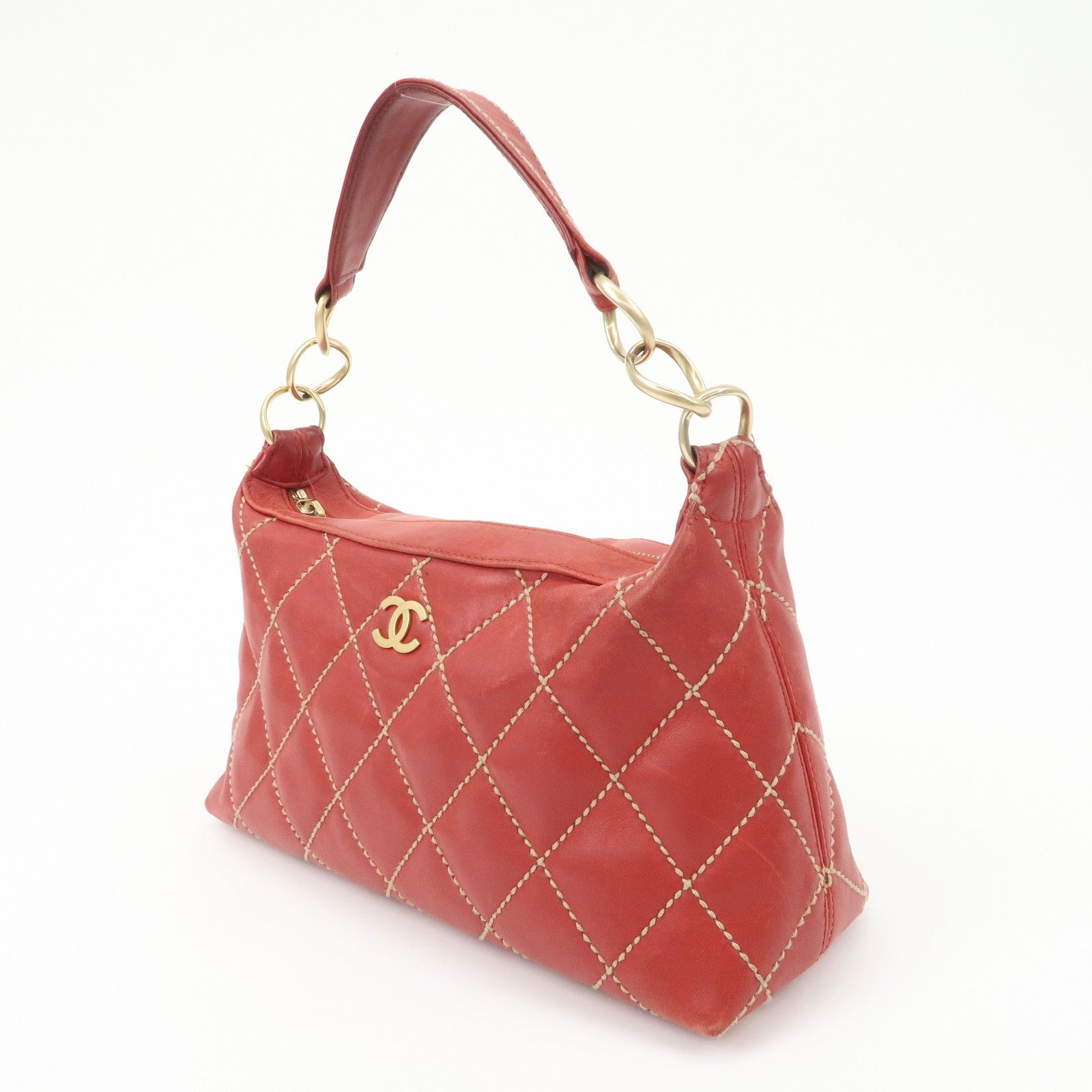 Chanel Mark Wild Handbag - Red, Leather