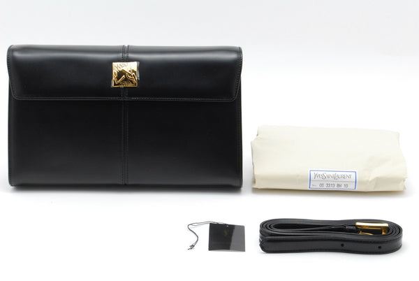 Saint Laurent Yves Shoulder Bag - Black, Leather 