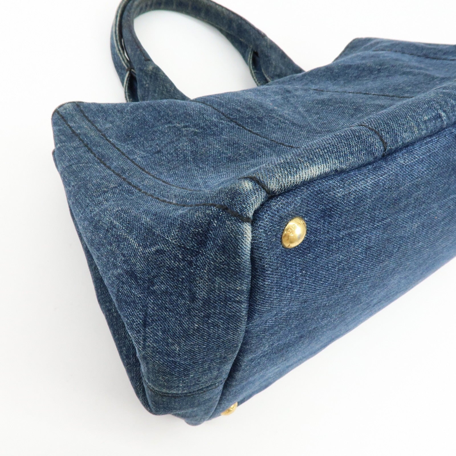 Prada Canapa Handbag - Blue, Denim
