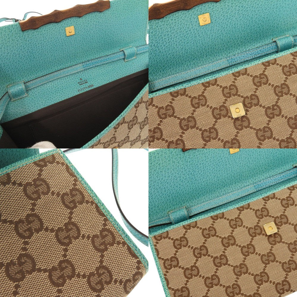 Gucci Shoulder Bag - Blue/Beige, GG Canvas 