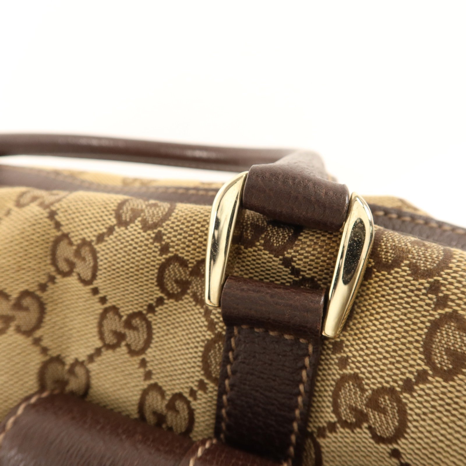 Gucci GG GHW Abbey Pocket Handbag - Brown, GG canvas