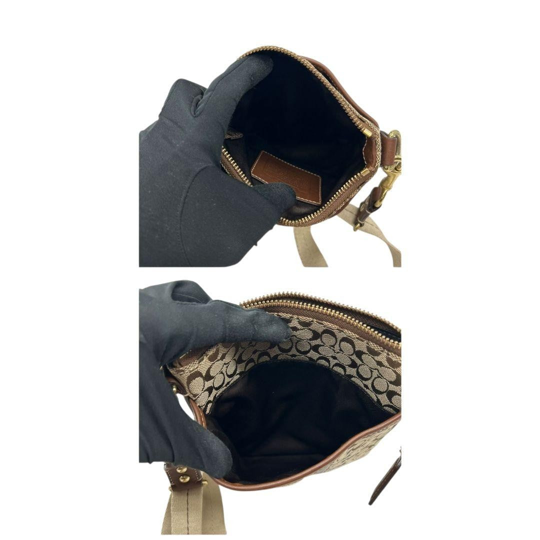 Coach Shoulder Bag - Brown, Canvas