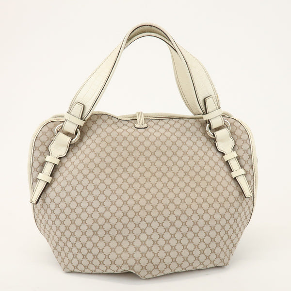 Celine Macadam Shoulder Bag - Beige Ivory, Canvas Leather