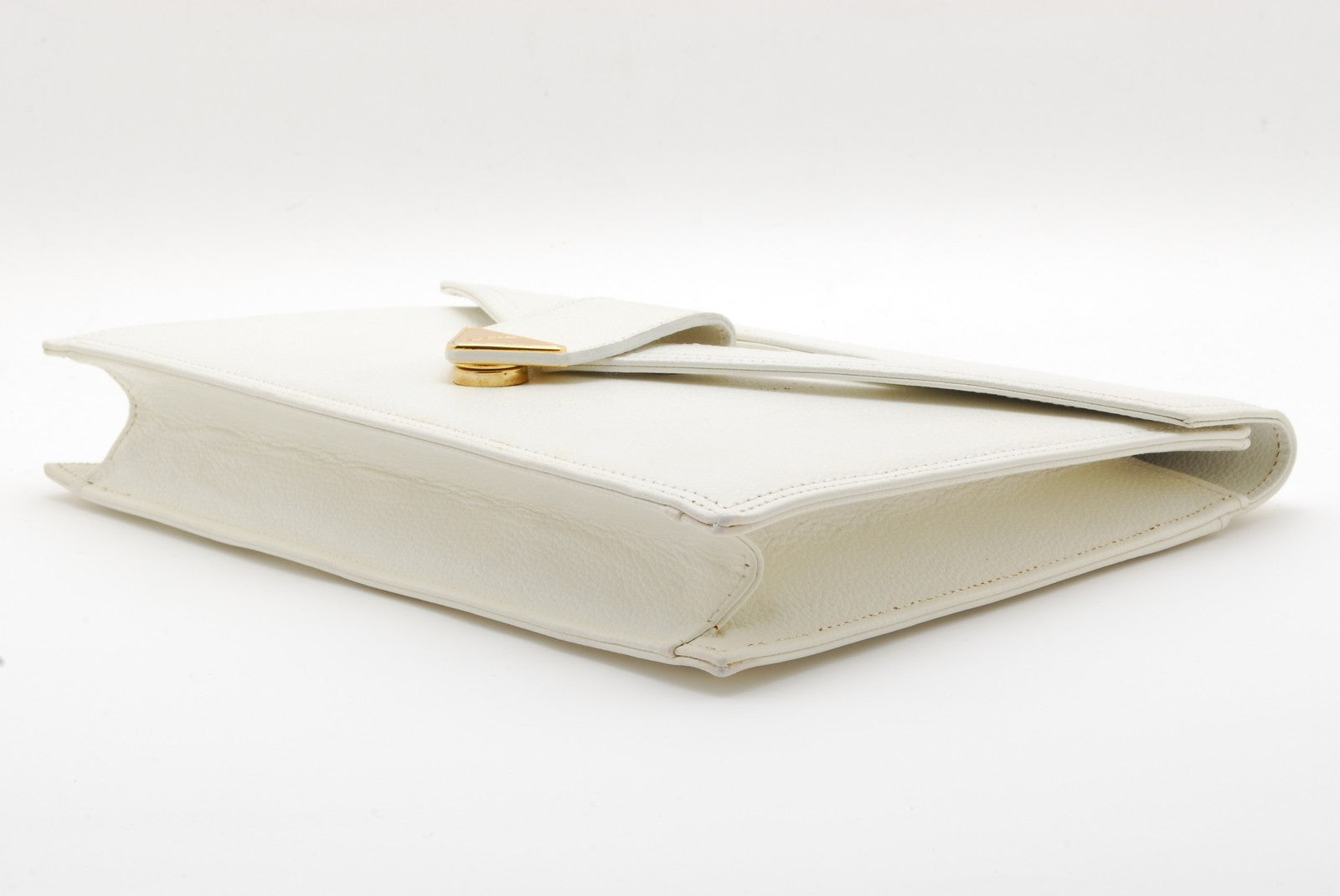 Saint Laurent Yves Saint Laurent Clutch - White, Leather