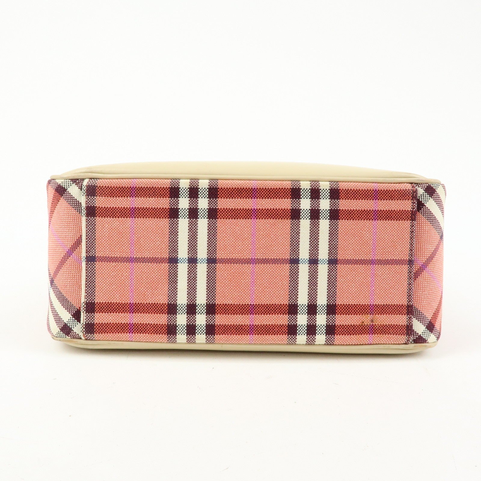 Burberry Shoulder Bag - Pink, Beige, Canvas, Leather
