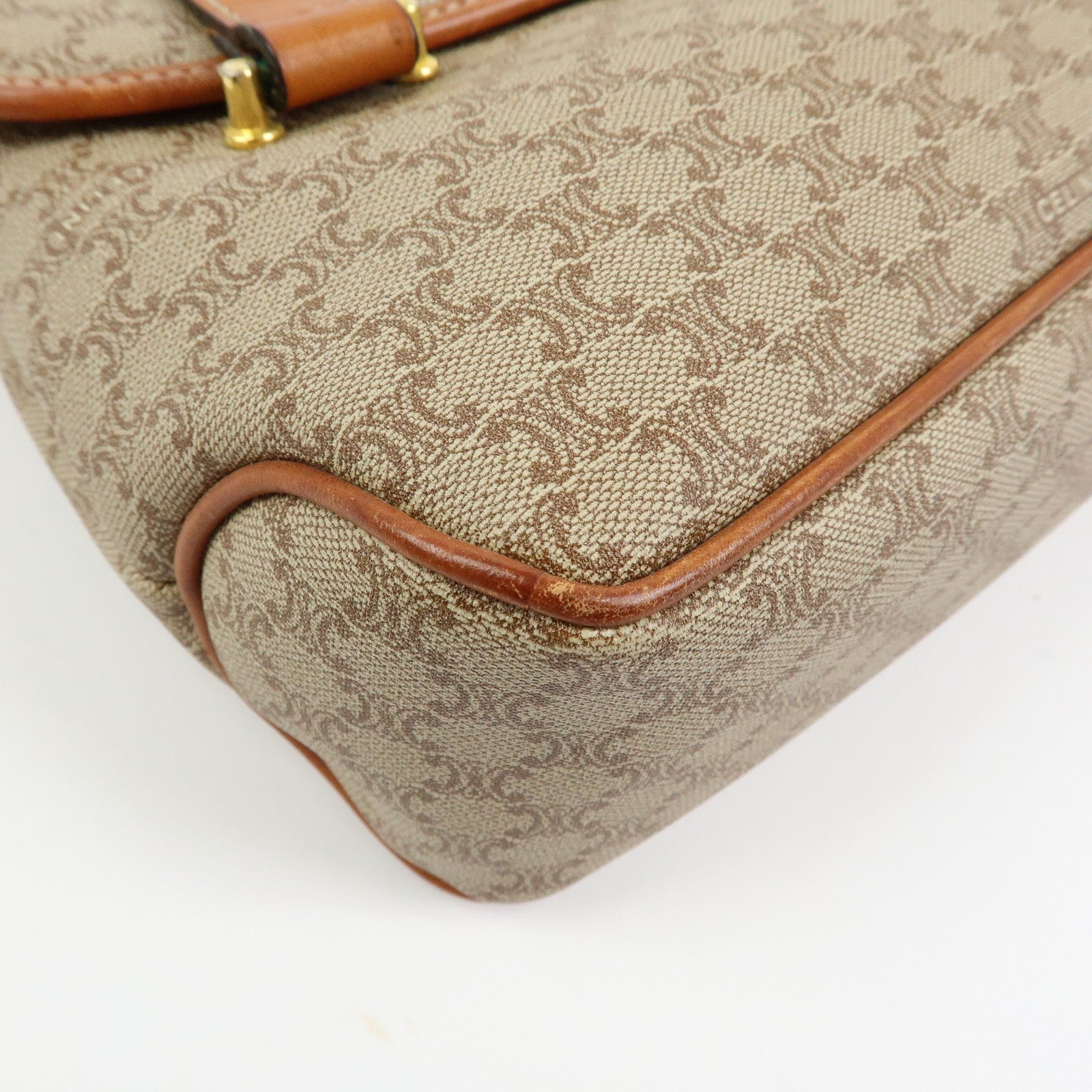 Celine Macadam Hand Bag - Beige, PVC Leather
