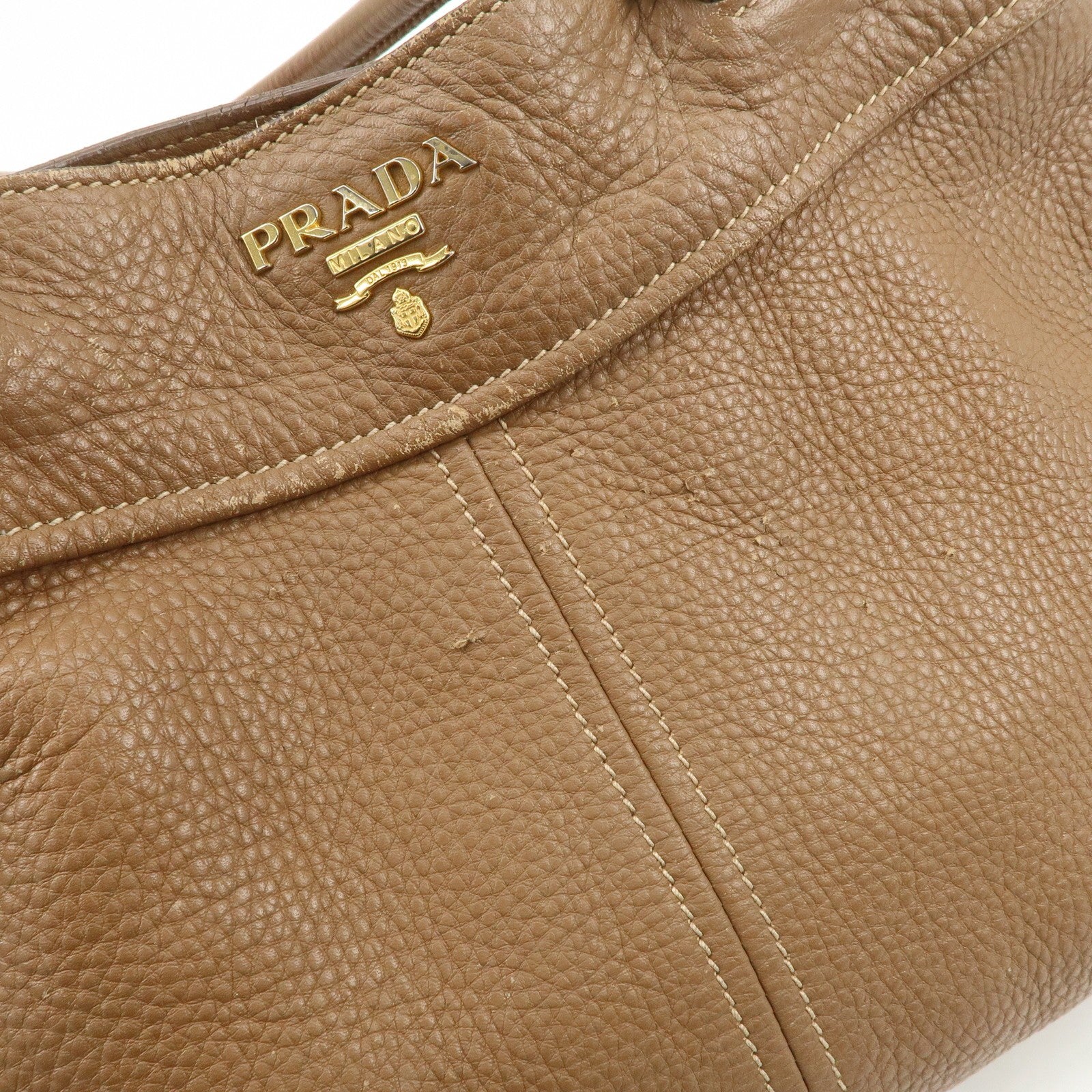 Prada 2Way Bag Hand Bag - Brown, Calf Leather