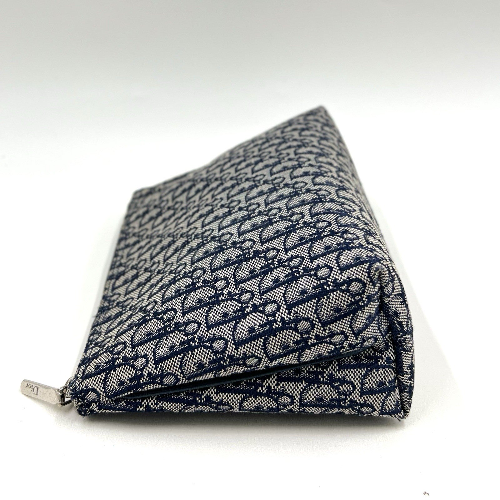 Christian Dior Trotter Mini Pouch Clutch Bag - Navy, Canvas