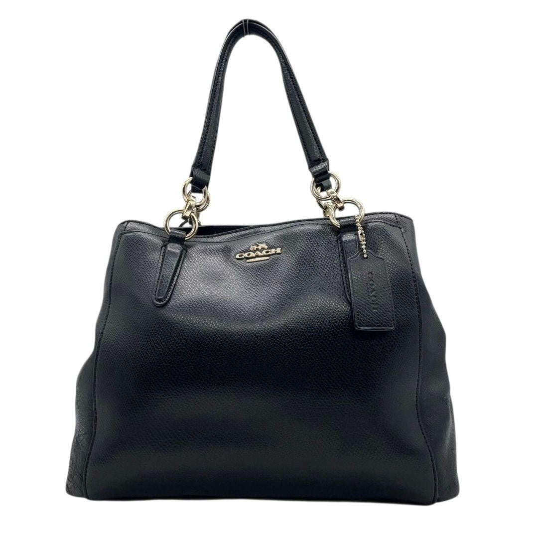 Coach Handbag 2way Shoulder Bag - Black, Leather