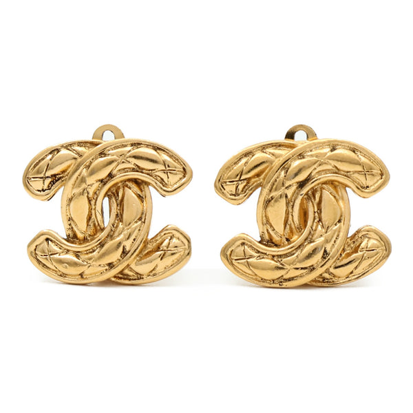 Chanel CC Earrings - Gold, Metal