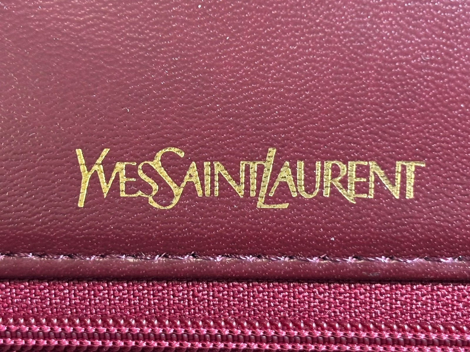Saint Laurent Yves Clutch Bag - Red Bordeaux, Leather