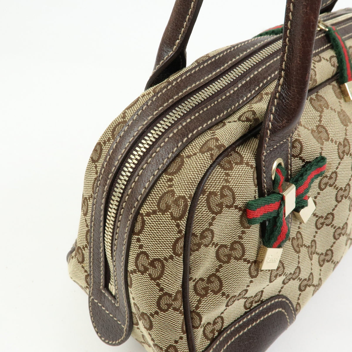 Gucci Sherry Boston Bag - Beige, GG Canvas, Leather