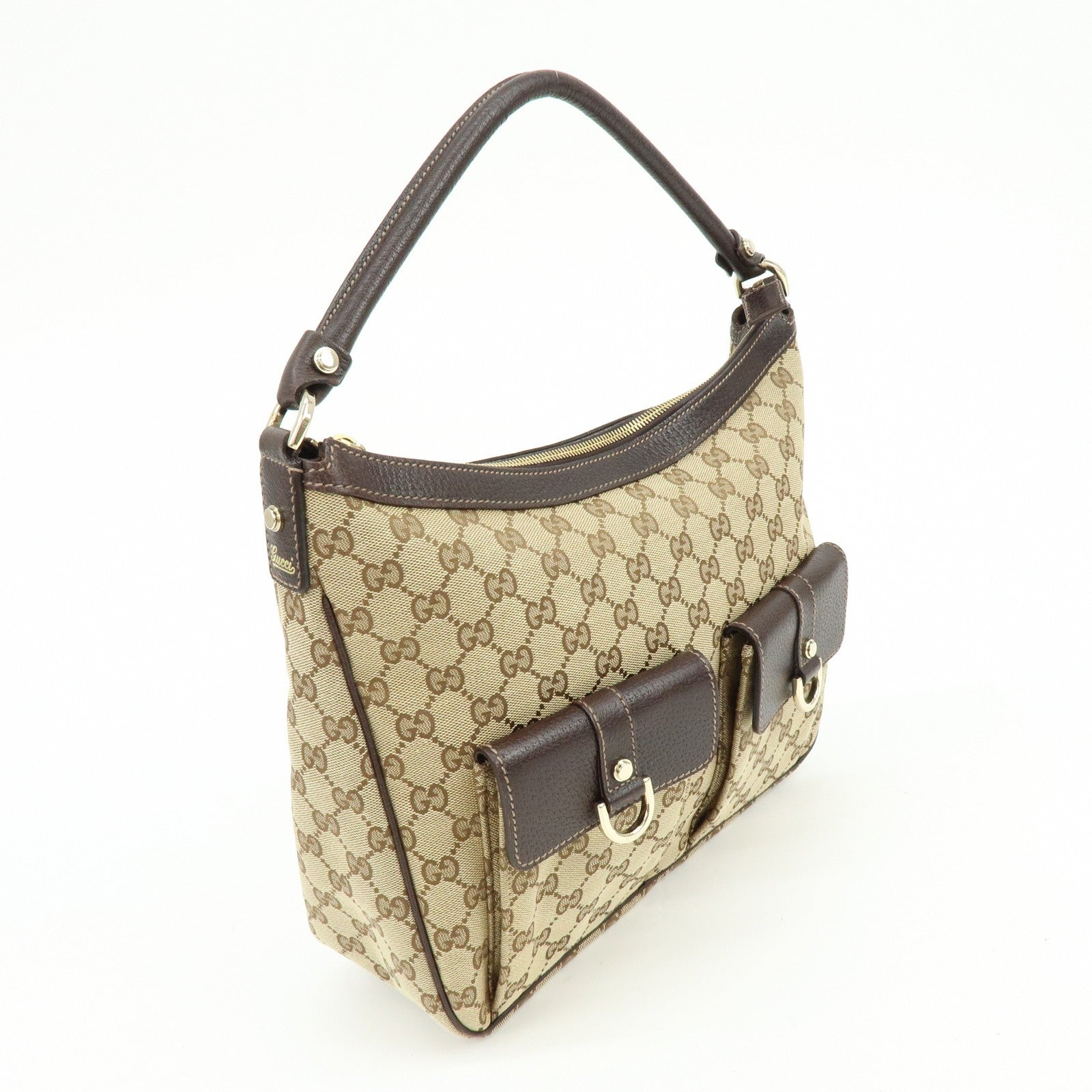Gucci Shoulder Bag - Beige, Canvas Leather 