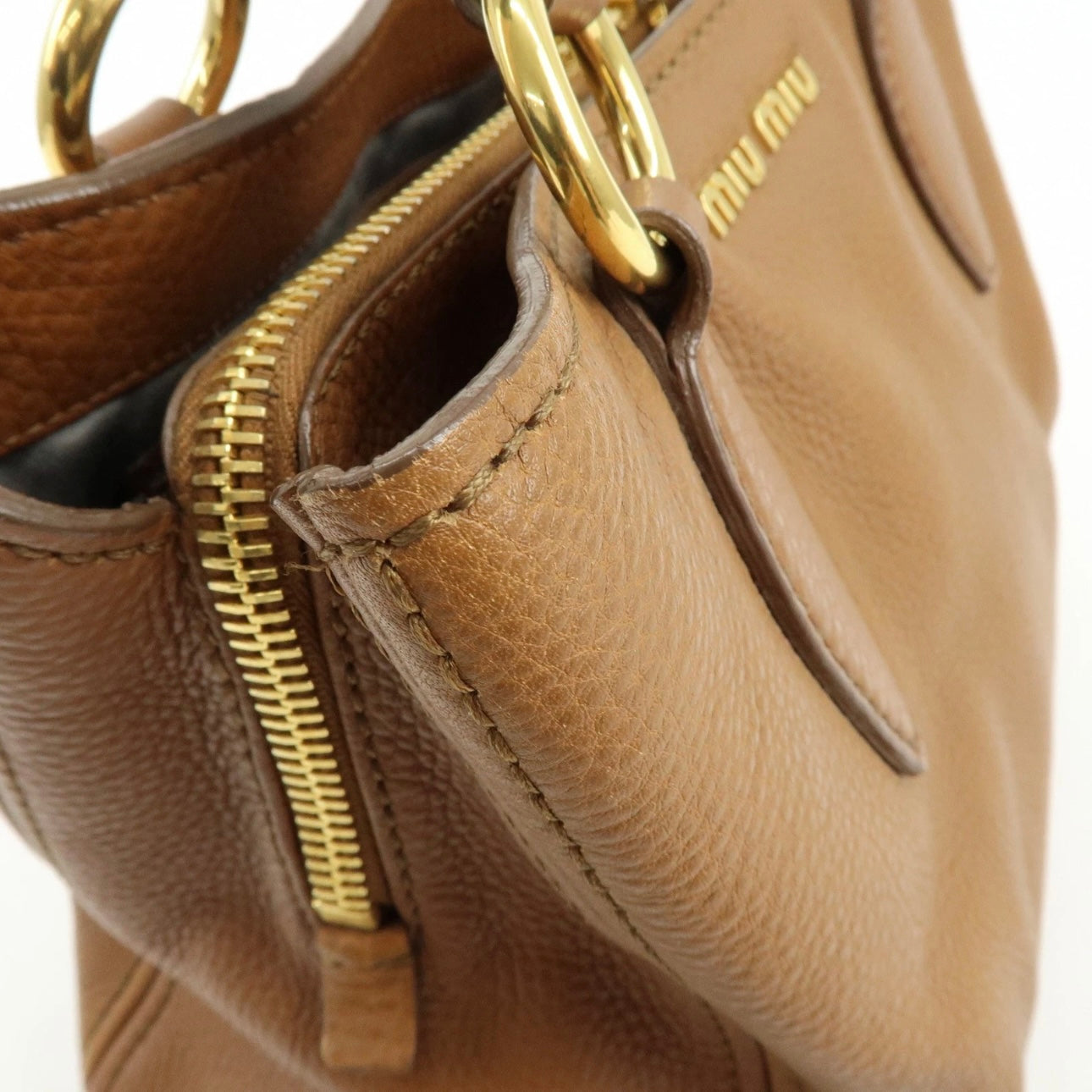 MIU MIU Leather Vitello Caribu Bag